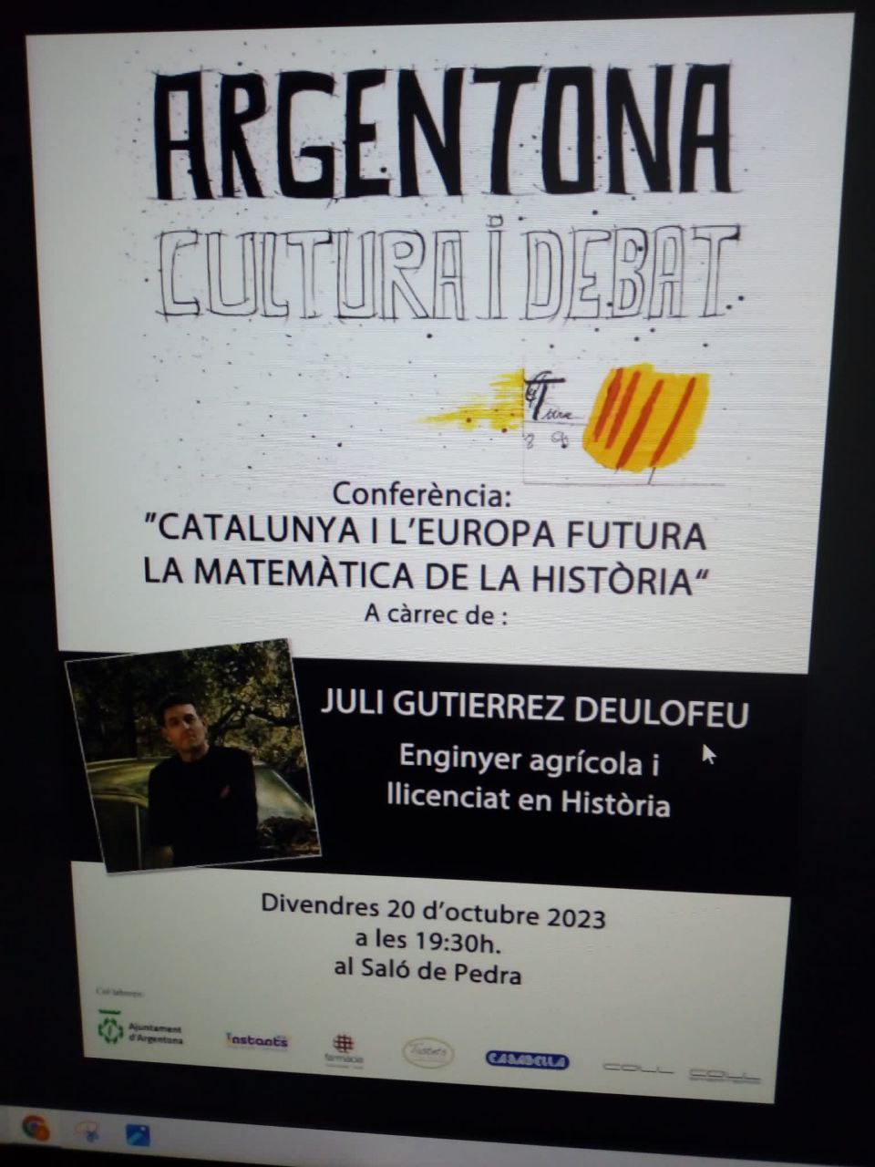 Conferència d'en Juli Gutièrrez Deulofeu a Argentona. 20-10-2023.
