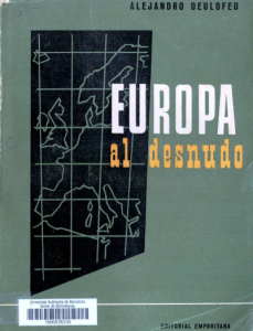 Alexandre Deulofeu. Europa al desnudo. Editorial Emporitana.