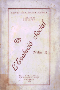 Alexandre Deulofeu. L'Evolució Social (La Evolución Social). Volumen I.