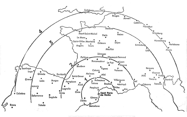 Como si de un terremoto con epicentro en Sant Pere de Rodes se tratara, las réplicas arquitectónicas del románico se extienden por toda Europa occidental. (Imagen del archivo de Alexandre Deulofeu).