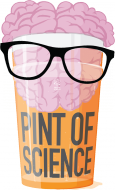 Pint of Science. Logotipo. 115x190px.