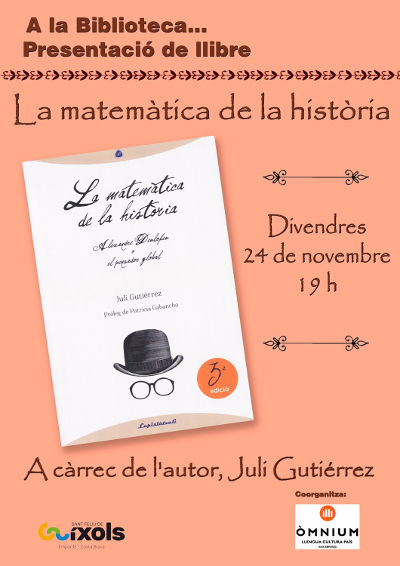 Sant Feliu de Guíxols, 24-11-2017. Presentación del libro de Juli Gutièrrez Deulofeu. Cartel.