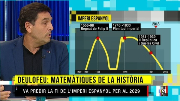 13-6-2019. Tot es mou. TV3. Las matemáticas de la historia: ¿hay fórmulas para predecir el futuro? Entrevista a Juli Gutièrrez Deulofeu.