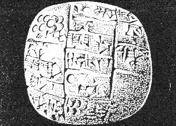 Tauleta del III mil.leni a. C. d'una poblacio de Siria.